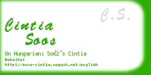 cintia soos business card